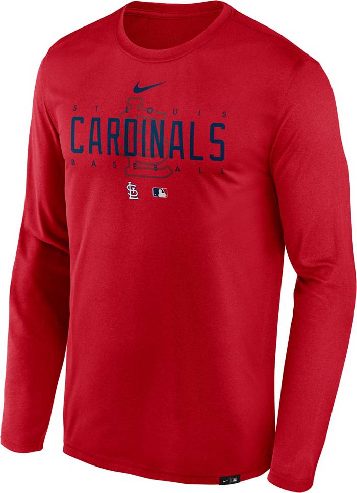 Nike Men's St. Louis Cardinals Red Authentic Collection Long-Sleeve Legend  T-Shirt