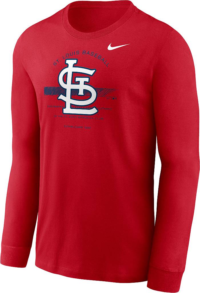Nike Men's St. Louis Cardinals Red Arch Over Logo Long Sleeve T-Shirt