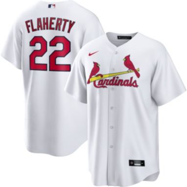 sorry, Nike Men's St. Louis Cardinals Jack Flaherty #22 White Cool Base Jersey is currently out of stock