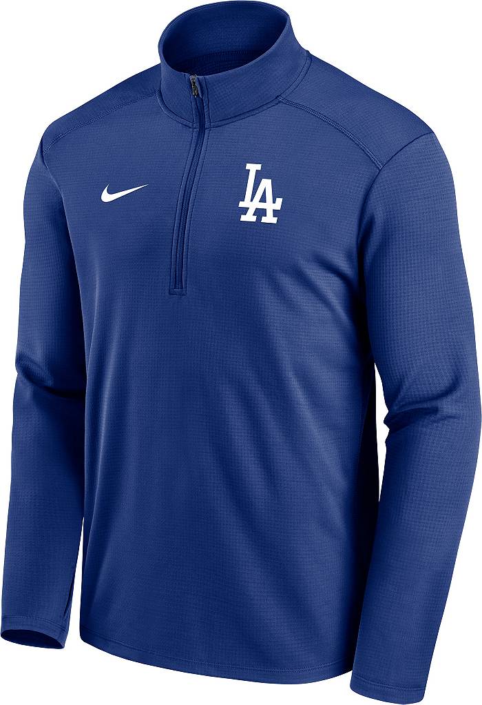Nike Men's Los Angeles Dodgers Blue Logo Pacer Half Zip Jacket
