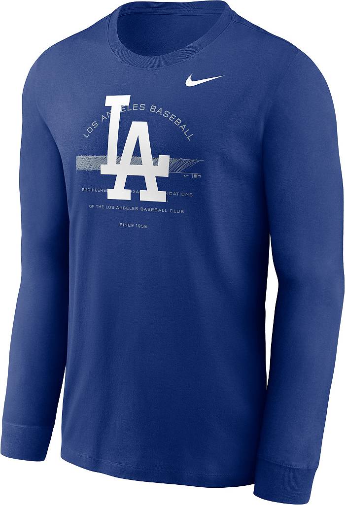 Nike Men's Los Angeles Dodgers Royal Arch Over Logo Long Sleeve T