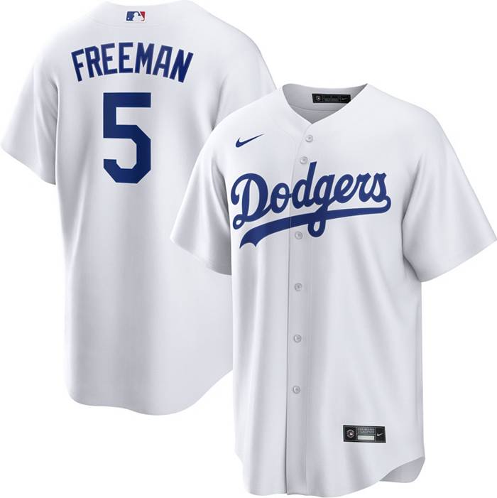 MLB Dodgers 5 Freddie Freeman Royal Nike Cool Base Men Jersey