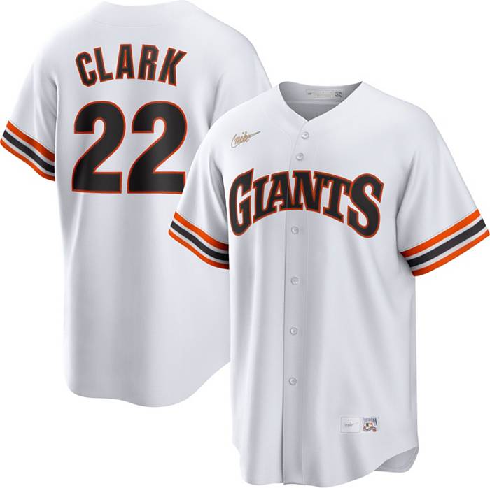 Nike Men's San Francisco Giants Cooperstown Will Clark #22 White Cool Base  Jersey