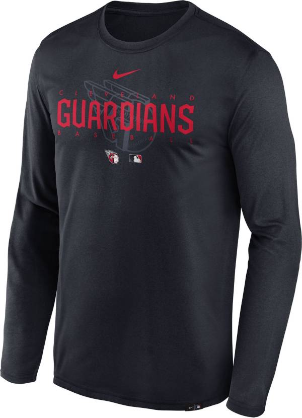 Nike Men's Cleveland Guardians Navy Authentic Collection Legend Long Sleeve T-Shirt product image