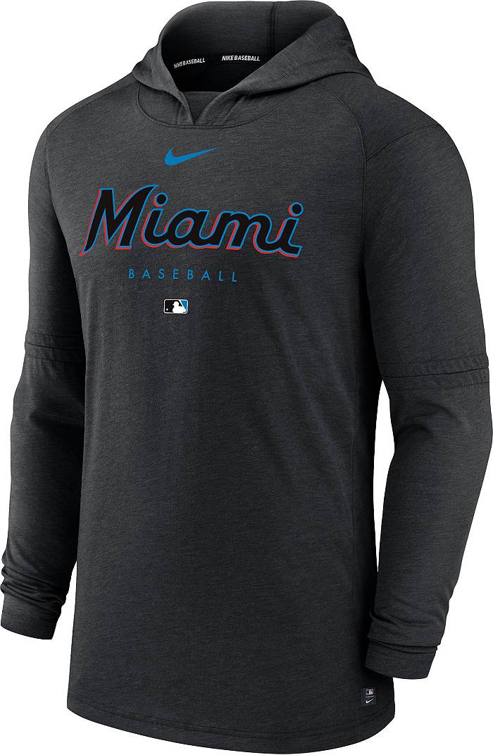 Miami Marlins Nike Women's Authentic Collection Velocity Practice  Performance V-Neck T-Shirt - Black