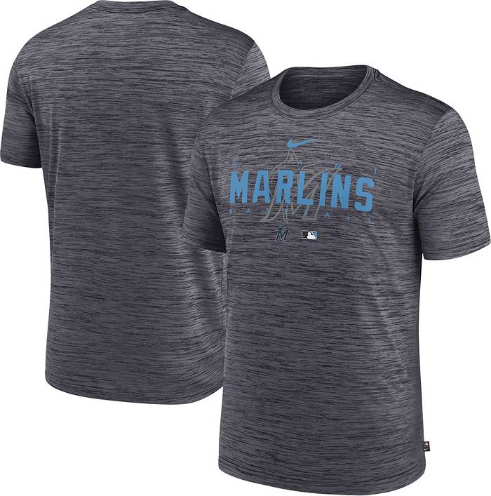 Men's Miami Marlins Nike Blue Authentic Collection Velocity Practice  Performance T-Shirt