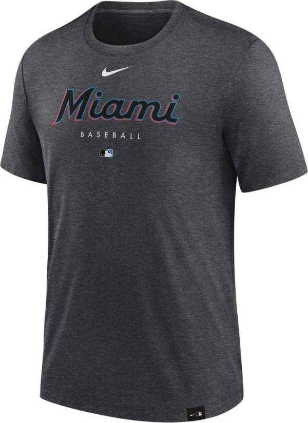 Nike Men's Miami Marlins Gray Authentic Collection Early Work Performance T-Shirt product image