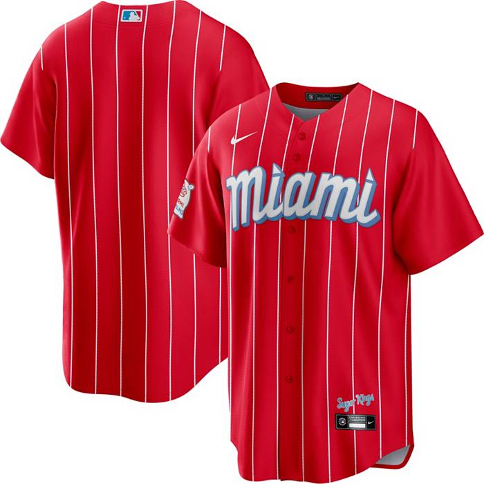 Men's Miami Marlins Nike Red City Connect Tri-Blend T-Shirt