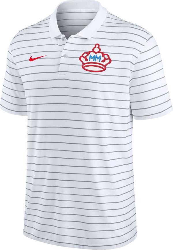 Nike Men's Miami Marlins City Connect Striped Polo T-Shirt product image