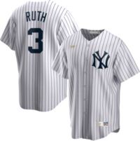 New York Yankees Babe Ruth #3 Vintage Sand Knit Authentic MLB Baseball  Jersey 38