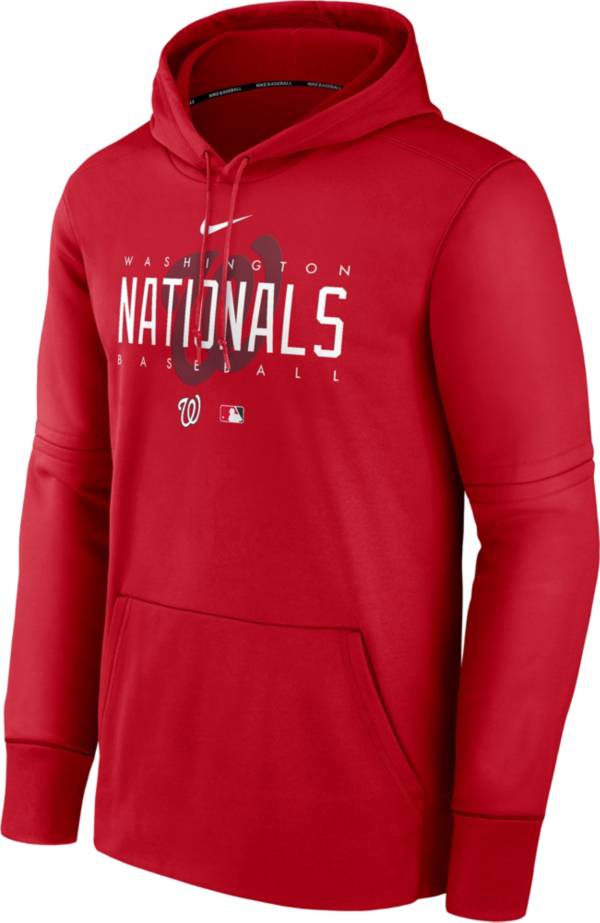 Nike Men's Washington Nationals Red Authentic Collection Therma-FIT Hoodie