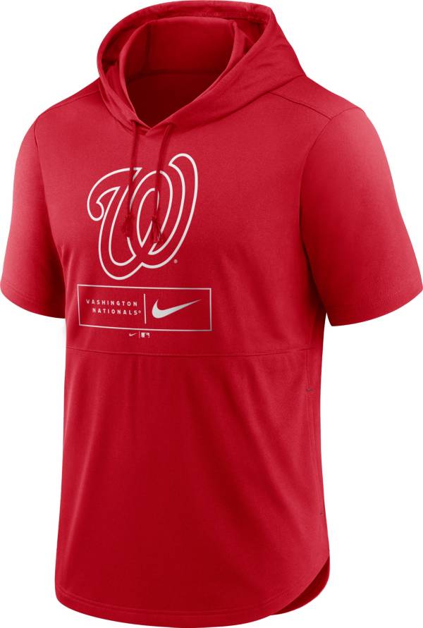 Nike Men's Washington Nationals Red Logo Lockup Short Sleeve Pullover Hoodie product image