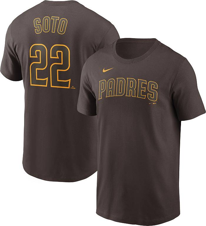Nike Men's San Diego Padres Juan Soto #22 Brown T-Shirt