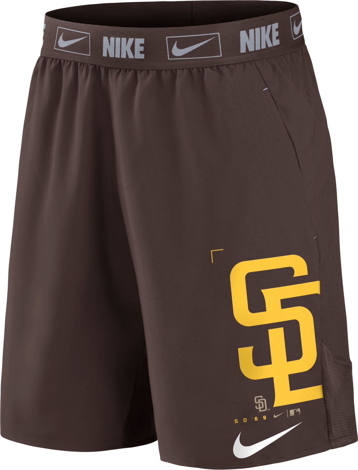 MLB Men's San Diego Padres Nike Brown Cooperstown Collection Dry Fly Shorts