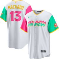 Men's San Diego Padres #13 Machado 2023 City Connect Black Stitched  Jersey