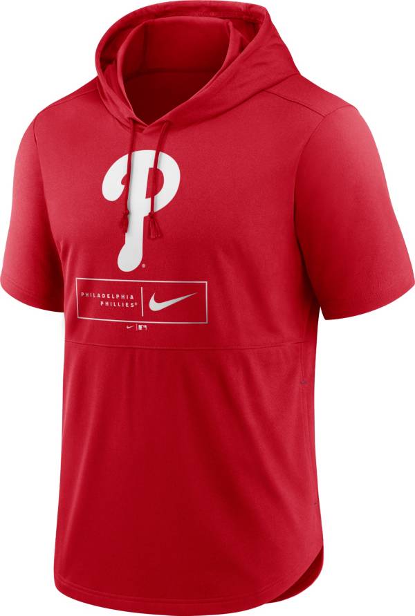 Nike Men's Philadelphia Phillies Red Logo Lockup Short Sleeve Pullover Hoodie product image