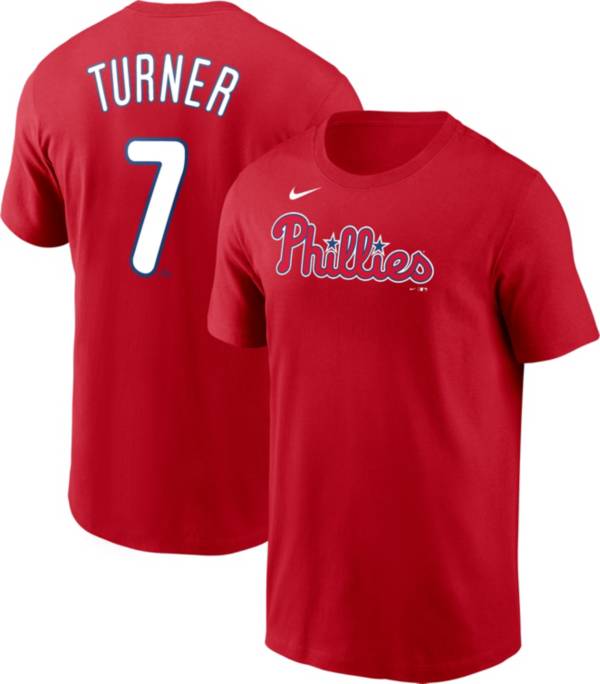 Nike Men's Philadelphia Phillies Trea Turner #7 Red T-Shirt product image