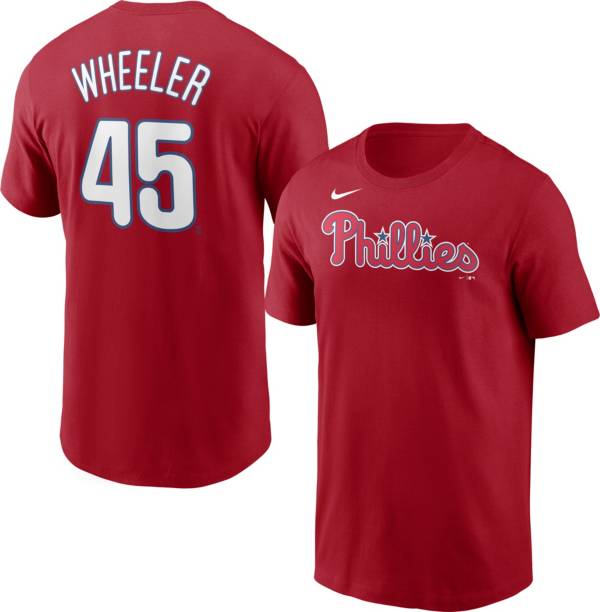 Nike Men's Philadelphia Phillies Zack Wheeler #45 Red T-Shirt
