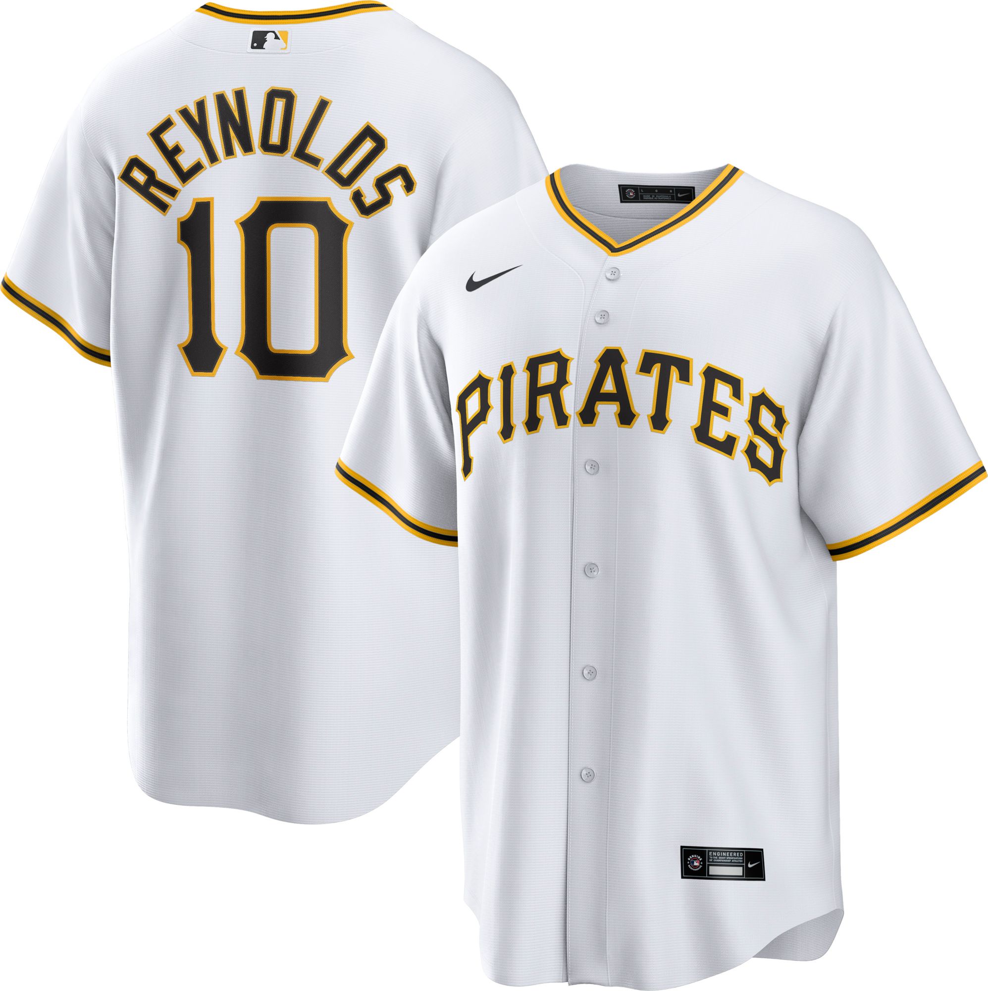 Nike Men's Pittsburgh Pirates Bryan Reynolds #10 White Cool Base