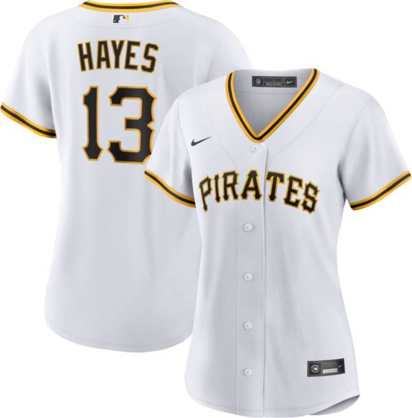 Nike Women's Pittsburgh Pirates Ke'Bryan Hayes #13 White Cool Base ...