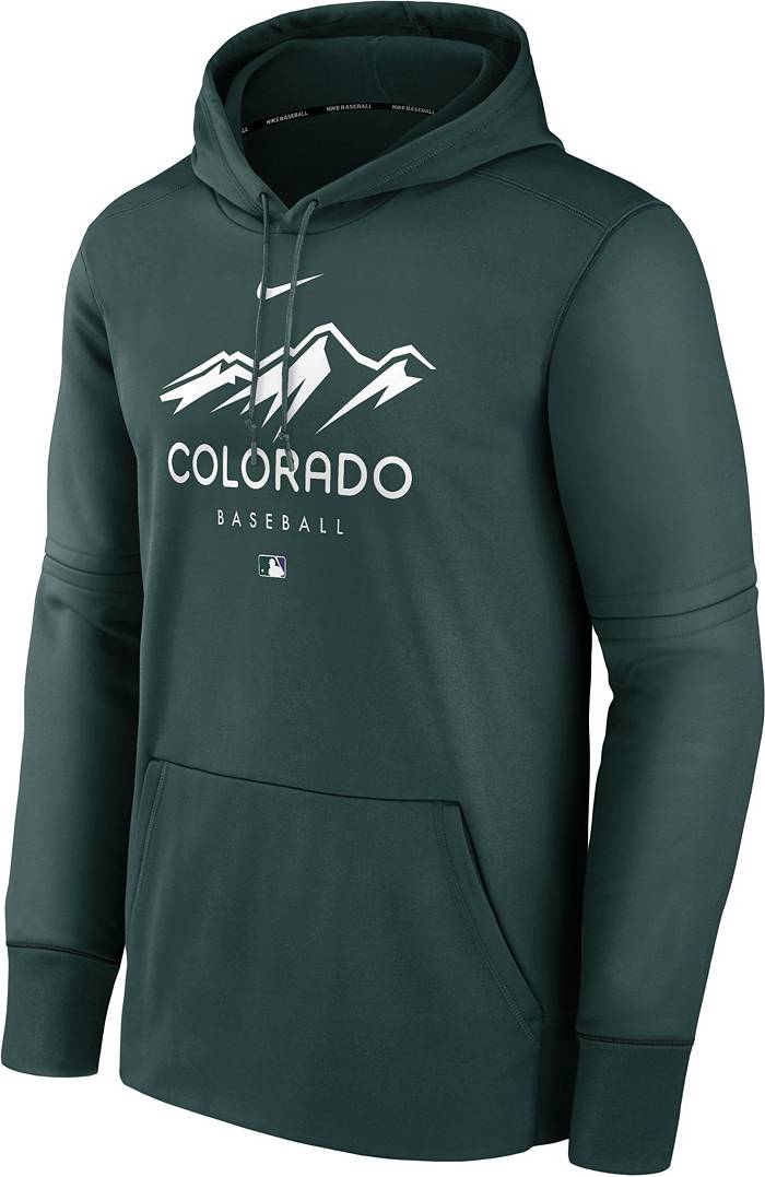 Youth Nike Hunter Green Colorado Rockies City Connect Performance Pullover Hoodie