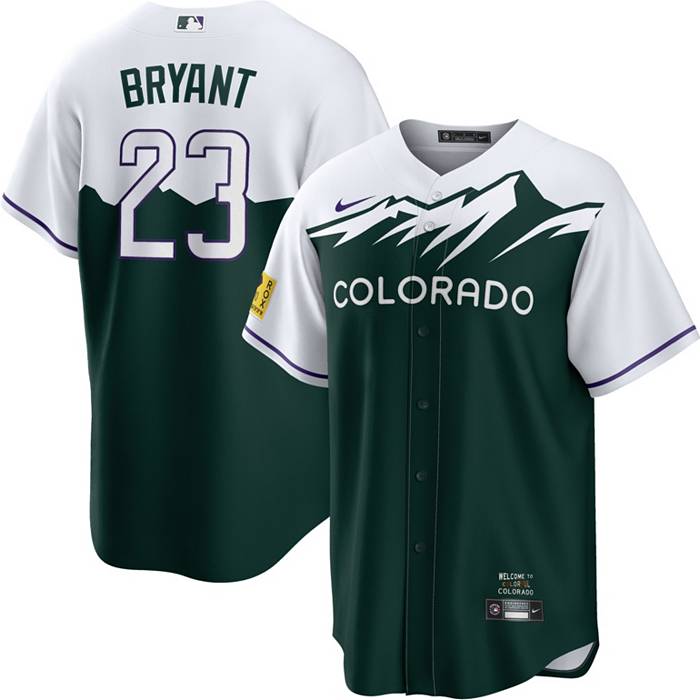 Men's Colorado Rockies #23 Kris Bryant White Stitched MLB Cool