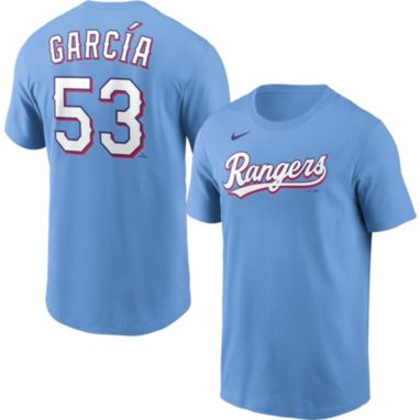 sorry, Nike Men's Texas Rangers Adolis García #53 Blue T-Shirt is currently out of stock
