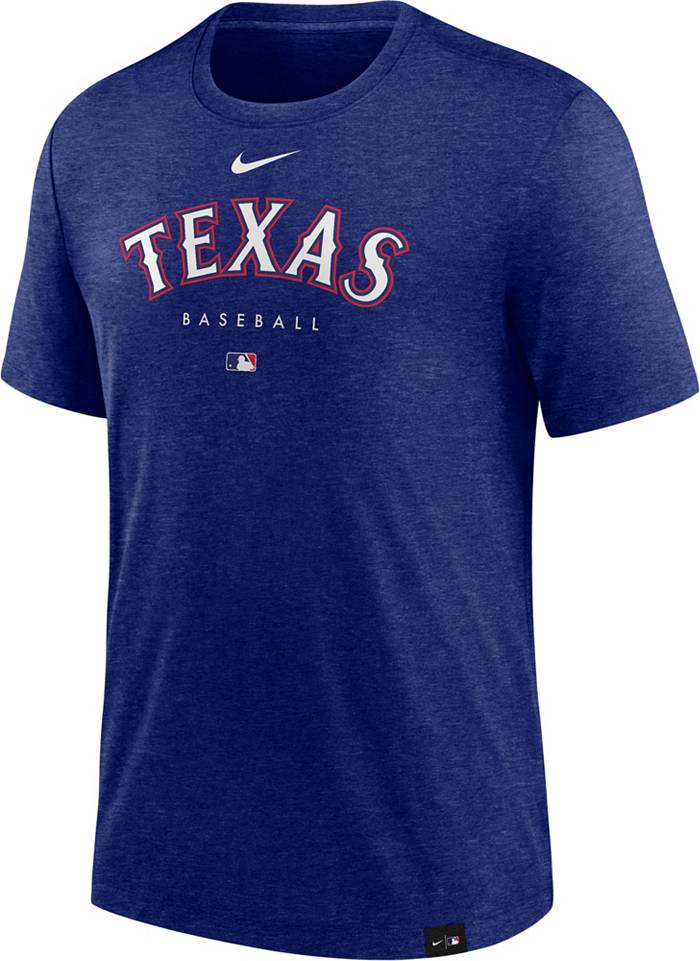 Customized Texas Rangers Blue with White Red Nike and Team Logo