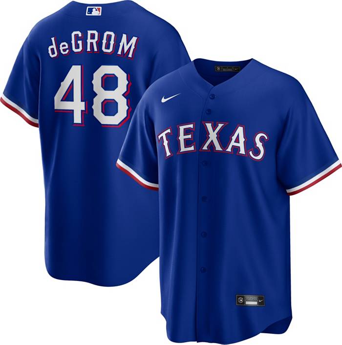 Men's Nike Jacob deGrom White Texas Rangers Home Replica Player Jersey Size: Small