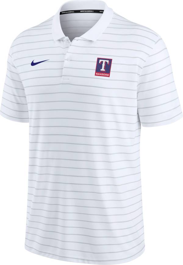 Nike Men's Texas Rangers White Striped Polo product image