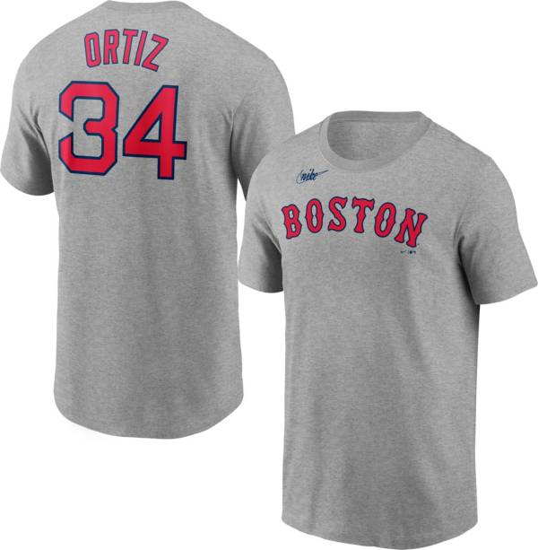 Nike Men's Boston Red Sox David Ortiz #34 Grey T-Shirt