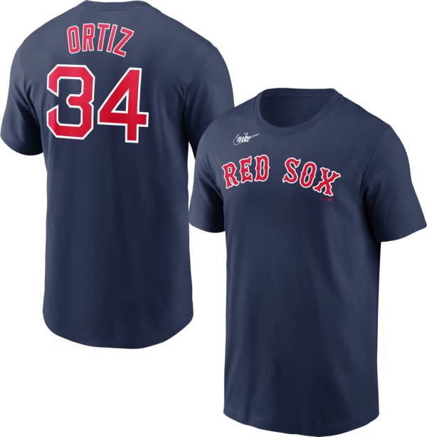Nike Men's Boston Red Sox David Ortiz #34 Navy T-Shirt | Sporting Goods