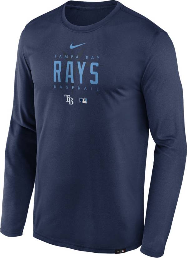 Nike Men's Tampa Bay Rays Navy Authentic Collection Long-Sleeve Legend T- Shirt