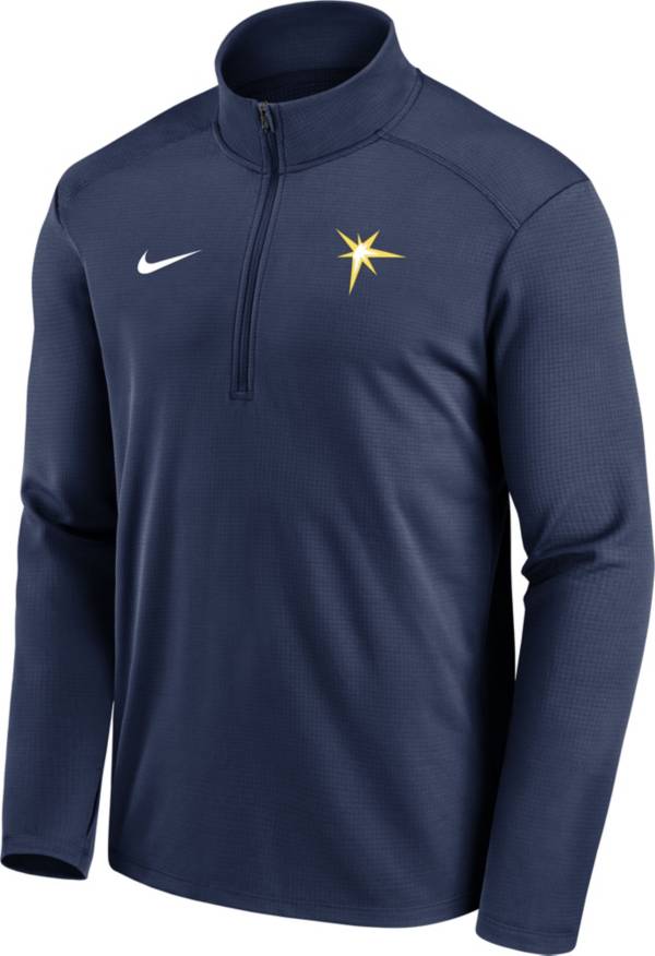 Nike Men's Tampa Bay Rays Navy Logo Pacer Half Zip Jacket product image