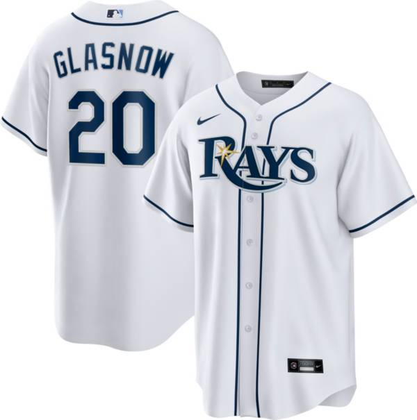 Nike Men's Tampa Bay Rays Tyler Glasnow #20 White Cool Base Jersey