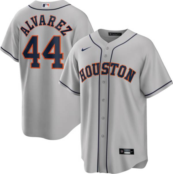 Men's Houston Astros #44 Yordan Alvarez Number Grey With Patch Stitched MLB  Cool Base Nike Jersey on sale,for Cheap,wholesale from China