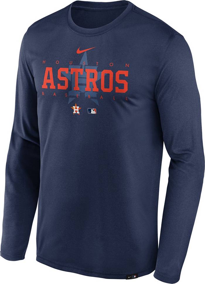 Nike Men's Houston Astros Navy Authentic Collection Long-Sleeve Legend  T-Shirt