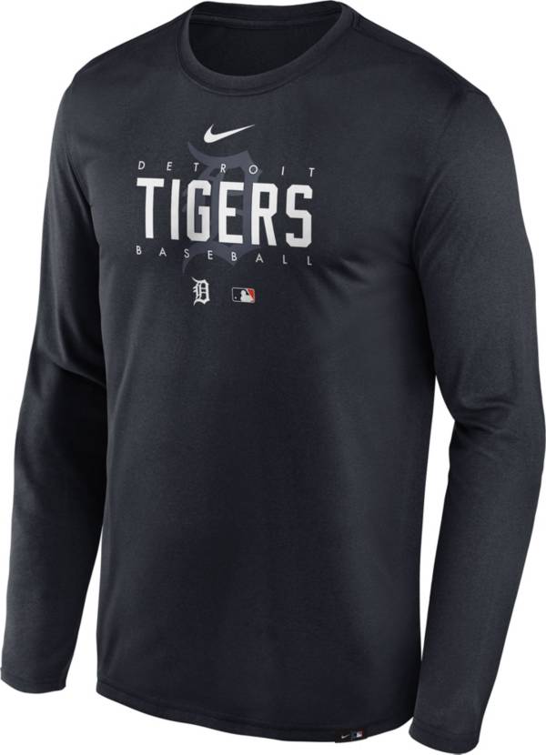 Nike Men's Detroit Tigers Navy Authentic Collection Long-Sleeve Legend  T-Shirt