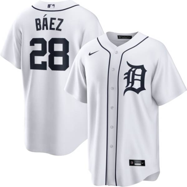 Nike Men's Detroit Tigers Javier Báez #28 White Home Cool Base Jersey product image
