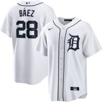 Men's Detroit Tigers Javier Baez Nike White Home Authentic Player Jersey