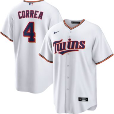 sorry, Nike Men's Minnesota Twins Carlos Correa #4 White Home Cool Base Jersey is currently out of stock