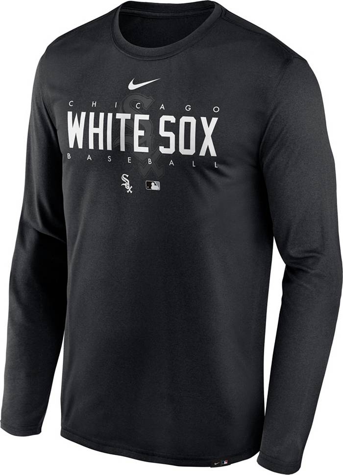 Nike Men's Black And Gray Chicago White Sox Authentic Collection