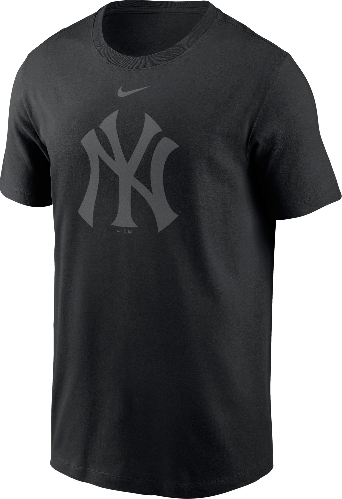 Official New Era New York Yankees MLB Big Logo Black Oversized T-Shirt  B1306_282 B1306_282