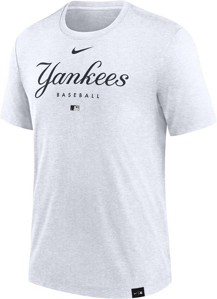 Nike Men's New York Yankees White Authentic Collection Early Work  Performance T-Shirt