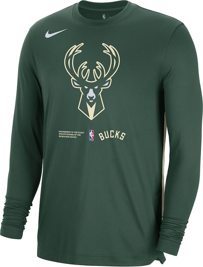 Nike Milwaukee Bucks Dri-FIT Practice Long Sleeve T-Shirt - White