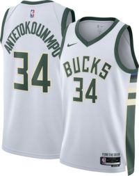 Nike Men's Milwaukee Bucks Giannis Antetokounmpo #34 Purple Hardwood Classic Dri-Fit Swingman Jersey, XL