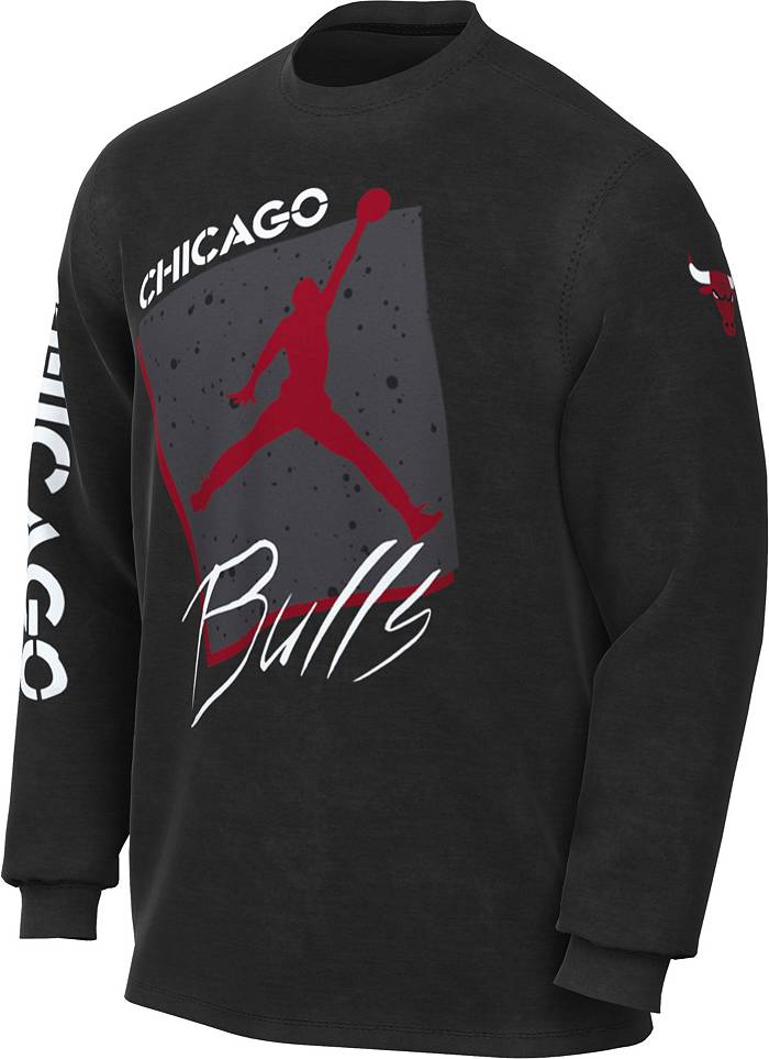 Jordan Men's Chicago Bulls Black Max 90 Long Sleeve T-Shirt