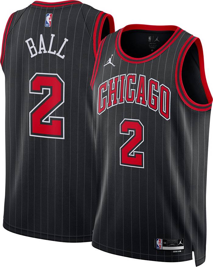 Men's Chicago Bulls Lonzo Ball #2 Nike Black Swingman Jersey