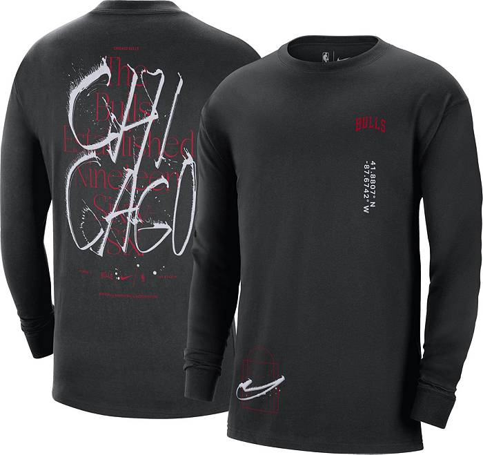 Nike Men's Chicago Bulls Dri-Fit Practice Long Sleeve T-Shirt - Black - XL Each