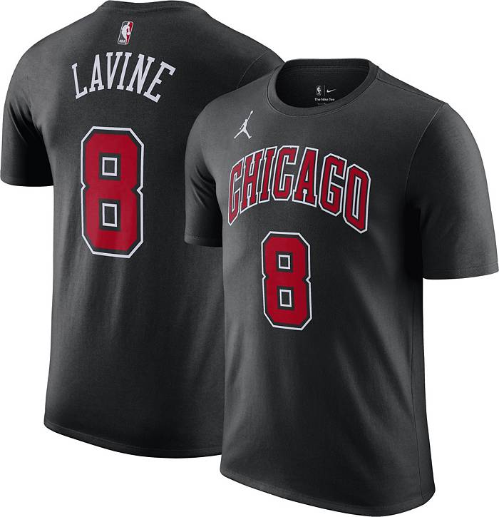Nike Men's Chicago Bulls Zach LaVine #8 Black Dri-Fit Swingman Jersey, XXL